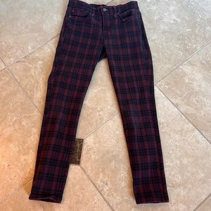 Joe’s plaid skinny jeans